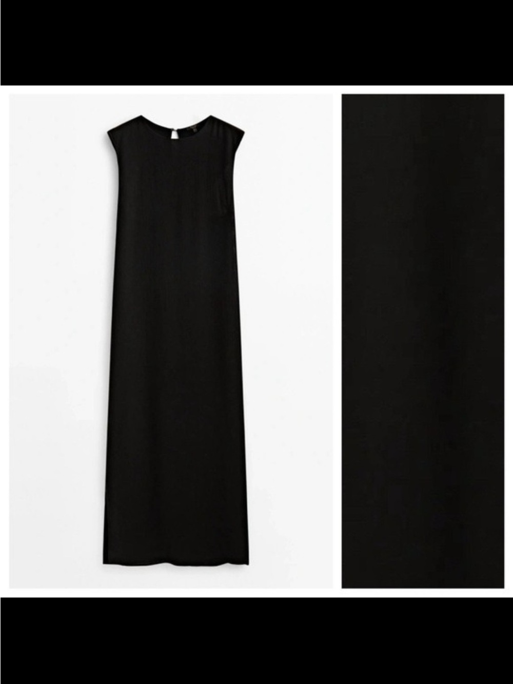 Massimo Dutti Black Maxi Shift Dress